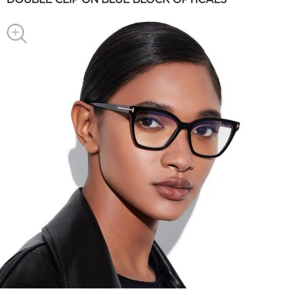 Tom Ford glasses with Sunglass Clip-Ons - Picture 8 of 10